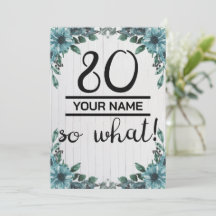 80 So What - 80おもしろい誕生日