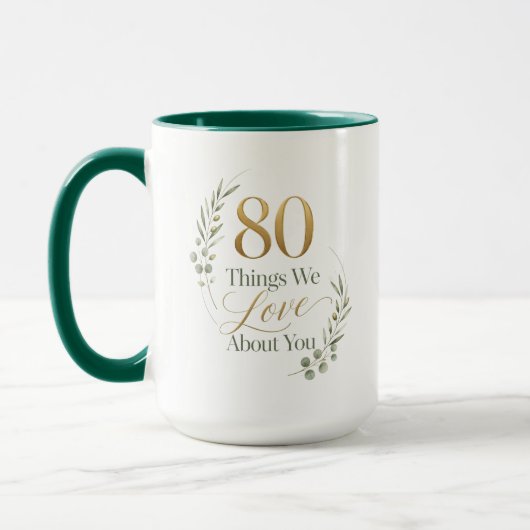 80 Things We Love About Mom マグカップ (左)