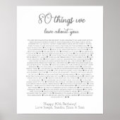 80 things we love about you poster ポスター (正面)