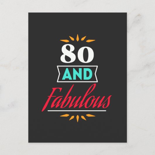 80 years old and fabulous saying ポストカード (正面)
