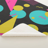 80sのジオメトリシームレスパターンとmemphis要素 シェルパブランケット (3/4)