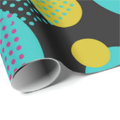 80sのジオメトリシームレスパターンとmemphis要素 ラッピングペーパー (ロールコーナー)