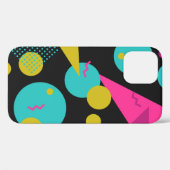 80sのジオメトリシームレスパターンとmemphis要素 Case-Mate iPhoneケース (裏面 (横))