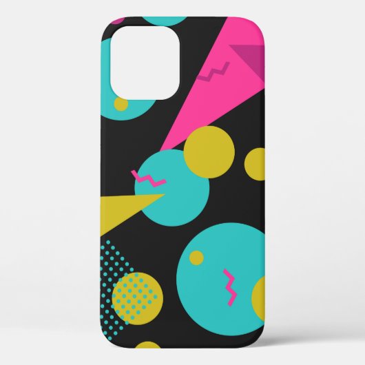 80sのジオメトリシームレスパターンとmemphis要素 Case-Mate iPhoneケース (裏面)