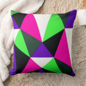 80sはっきりしたカラーブロックネオングリーンピンクパープル クッション (ブランケット)