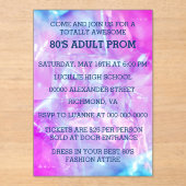 80sアダルトプロム アクリル招待状 (正面)