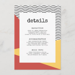 80sアートポップ・アートのメンフィススタイルのゲスト情報 エンクロージャーカード