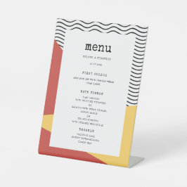 80sアートポップ・アートのメンフィススタイルメニュー 台座サイン