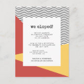 80sアートポップ・アートのメンフィススタイル駆け落ち ポストカード (正面)