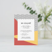 80sアートポップ・アートのメンフィススタイル駆け落ち ポストカード (スタンド正面)