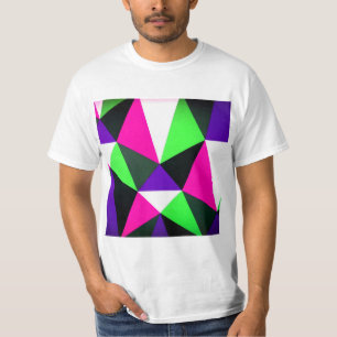 80sカはっきりしたラーブロックネオン緑ピンク紫 tシャツ