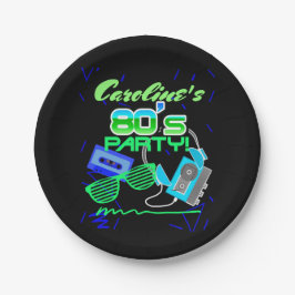 80sカセットテープのパーティー ペーパープレート