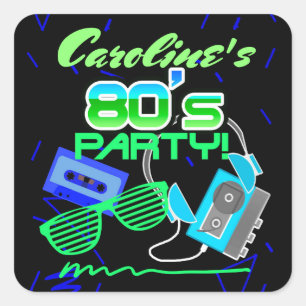 80sカセットテープパーティー スクエアシール