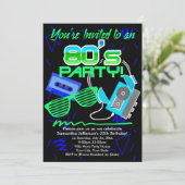 80sカセットテープパーティー 招待状 (スタンド正面)