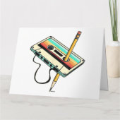 80sカセットテープペンシル1980sレトロヴィンテージスロー カード (裏面)