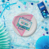 80sカセット紙プレート、9インチ角紙プレート ペーパープレート (パーティー)