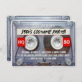 80sカセットMixtape 1980sハロウィーンの衣装パーティー 招待状