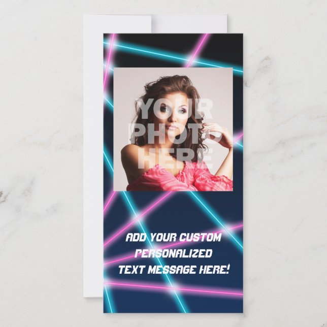 80sカッコいいレーザーライトショー背景レトロネオン (正面)