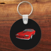 80sカマロのスポーツカー: 3Dモデル: Keychain キーホルダー (正面)