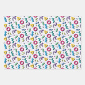 80sカラフルメンフィスのパターン ラッピングペーパーシート (正面2)