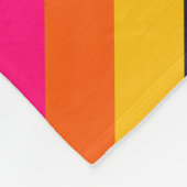 80sカラフルレトロストライプのストライプ フリースブランケット (角)