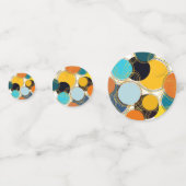 80sカラフルレトロ抽象芸術パーティーコイン形 コンフェッティ (裏面)