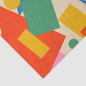 80sカラフル幾何学的抽象芸術パタモダンーン 薄葉紙 (詳細)