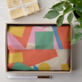 80sカラフル幾何学的抽象芸術パタモダンーン 薄葉紙 (ギフト)