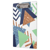 80sカラー抽象芸術 | ネイビーバラ金ゴールドミント90s クリップボード (左)