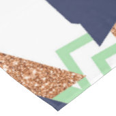 80sカラー抽象芸術 | ネイビーバラ金ゴールドミント90s テーブルクロス (アングル)