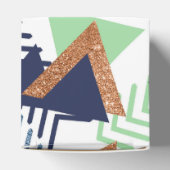 80sカラー抽象芸術 | ネイビーバラ金ゴールドミント90s フェイバーボックス (上部)