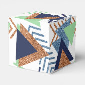 80sカラー抽象芸術 | ネイビーバラ金ゴールドミント90s フェイバーボックス (裏面サイド)