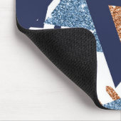 80sカラー抽象芸術 | ネイビーバラ金ゴールドミント90s マウスパッド (コーナー)