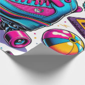 80sカルチャーポップ・アートのアイコン ラッピングペーパー (角)