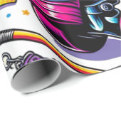 80sカルチャーポップ・アートのアイコン ラッピングペーパー (ロールコーナー)