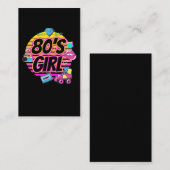 80sガールラジオローラースケートで滑るディスコ1980sミュージック 名刺 (正面/裏面)