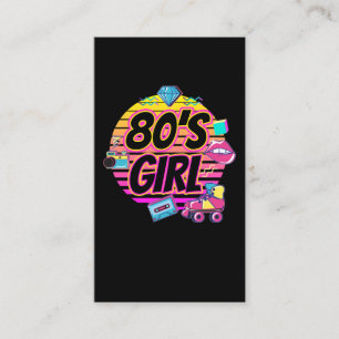 80sガールラジオローラースケートで滑るディスコ1980sミュージック 名刺