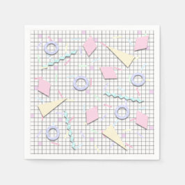 80sキャンディパステルジオプリントナプキンス スタンダードカクテルナプキン