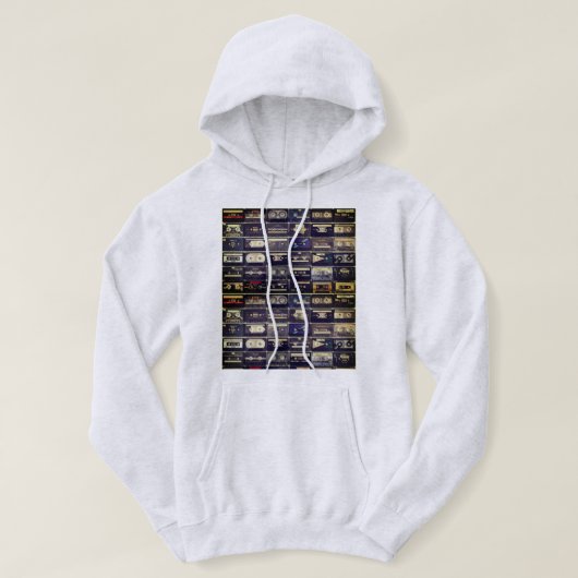 80sクールヴィンテージカセットTシャツ パーカ (デザイン正面)