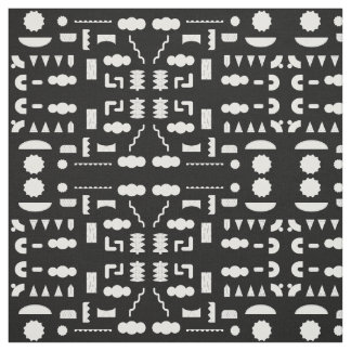 80sグラフィックジオメトリパターン ファブリック