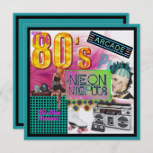 80sコラージュ招待状 (正面/裏面)