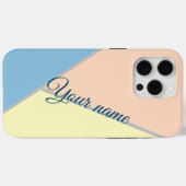 80sスタイリッシュヴィンテージカラーブロック名前をカスタムする Case-Mate iPhoneケース (裏面 (横))