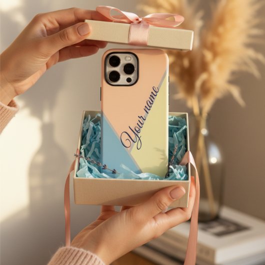 80sスタイリッシュヴィンテージカラーブロック名前をカスタムする Case-Mate iPhoneケース