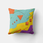 80sスタイルノスタルジックなパターン枕 クッション (裏面)