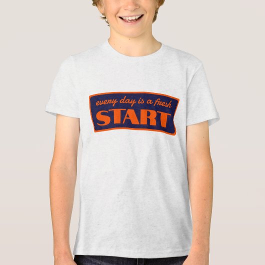 80sスタイルプレート(赤) トライブレンドTシャツ (正面)