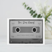 80sスタイルレトロ音楽テープRSVP 招待状 (スタンド正面)