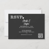 80sスタイルレトロ音楽テープRSVP 招待状 (裏面)