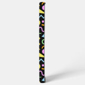 80sスタイル図形のパターン色（黒） samsung galaxyケース (左側面)