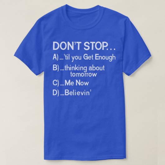 80sストップ曲を複数選択不可 tシャツ (デザイン正面)