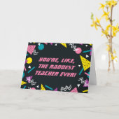 80sスラングおもしろい先生カード カード (黄色い花)